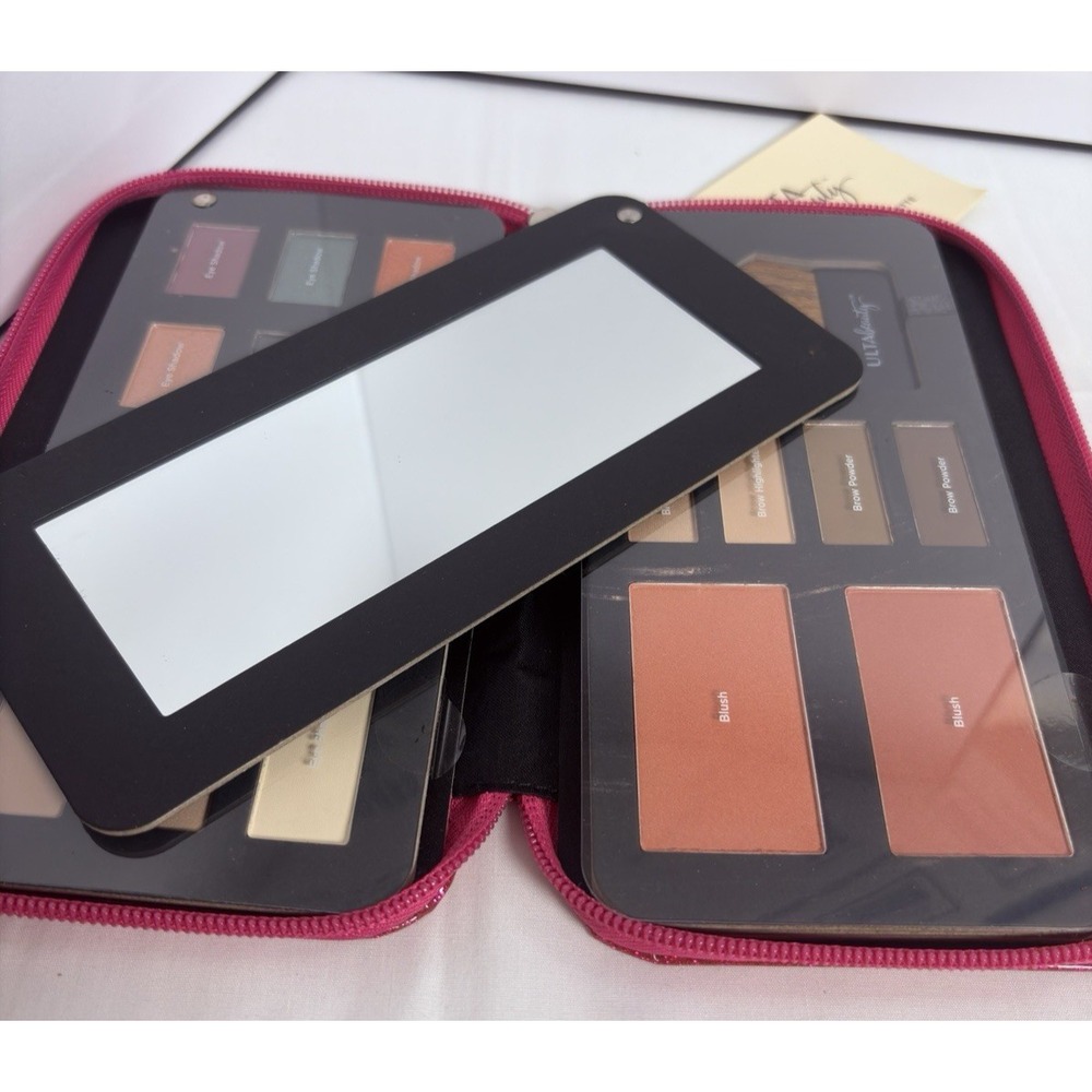 ULTA Beauty Zip Me Up 20-Pc Face & Eye Palette Set, Zip Mirror Case, Travel O504
